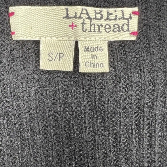 Lable + Thread Women's Black Knit Pullover Poncho Sweater Size S - Picture 5 of 7